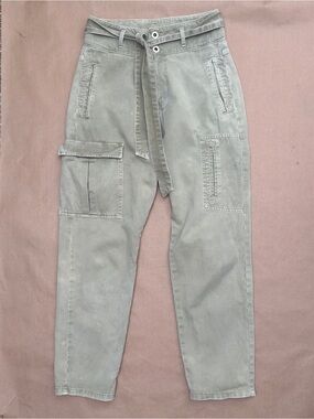 Zara Olive Green Cargo Trousers